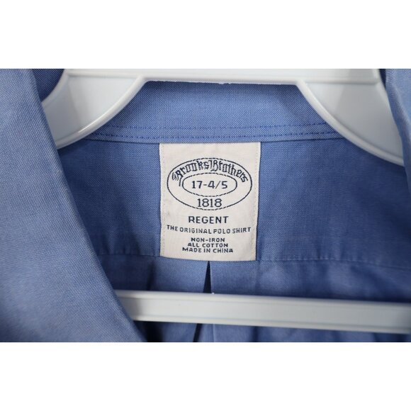 Vtg 90s Brooks Brothers Mens 17 34/35 Distressed Cotton Button Down Shirt OCBD - Picture 8 of 16